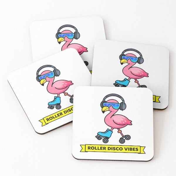Item preview, Retro 80s Flamingo Roller Skater designed and sold by Arc2020.