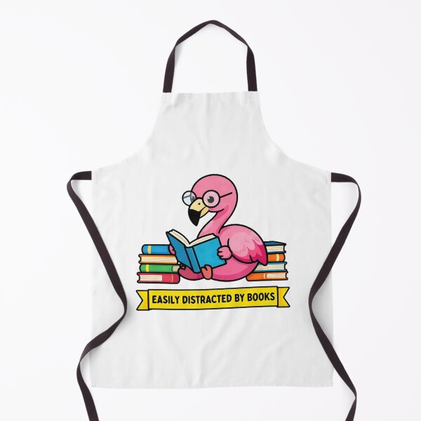 Item preview, Cozy Flamingo Reading Stacked Books designed and sold by Arc2020.