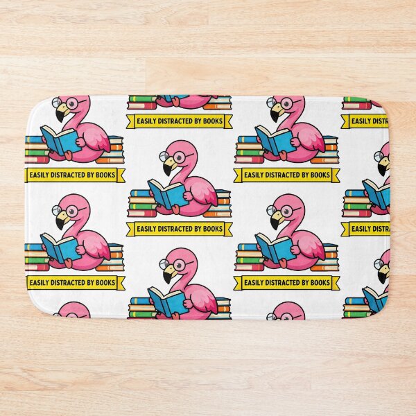 Item preview, Cozy Flamingo Reading Stacked Books designed and sold by Arc2020.