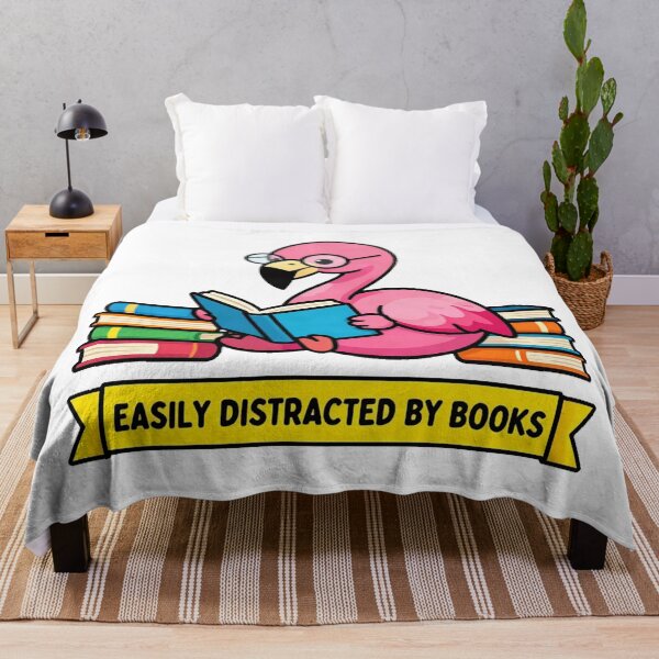Item preview, Cozy Flamingo Reading Stacked Books designed and sold by Arc2020.