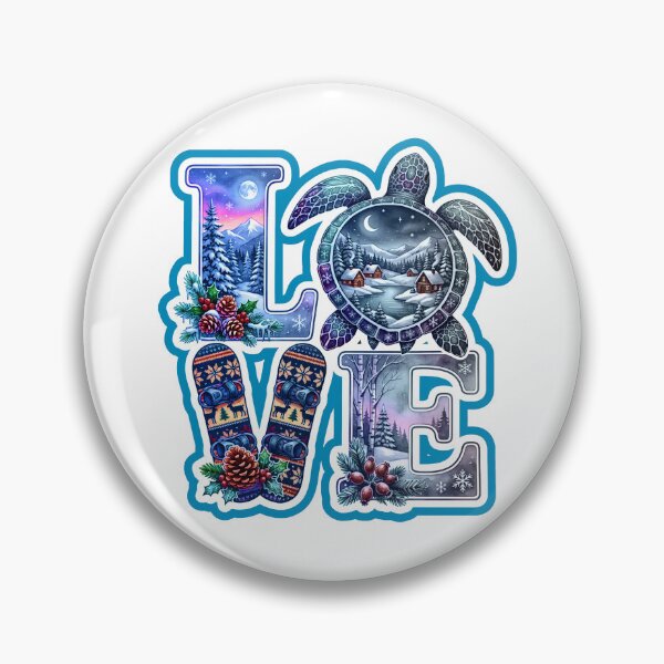 Item preview, Love Winter Wonderland Turtle Snowy Forest Christmas designed and sold by LOVEARTDESIGN.
