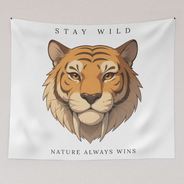 Item preview, Stay Wild Tiger Wildlife Nature Graphic Art designed and sold by Appu6667.