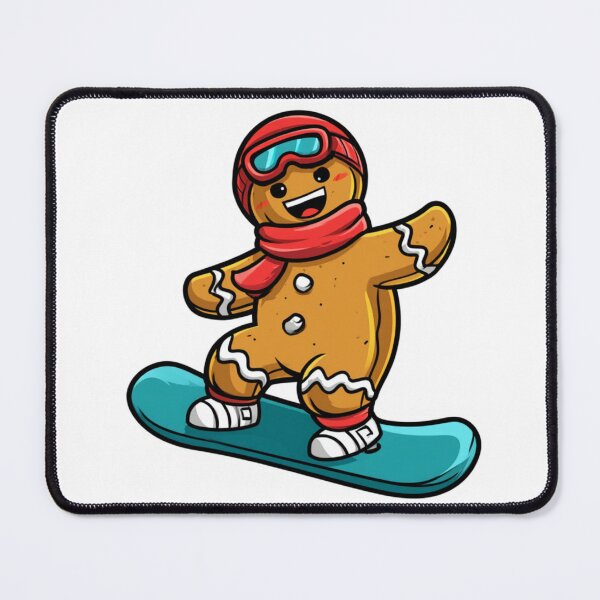 Item preview, Gingerbread Snowboarder designed and sold by NicolasGlowArt.