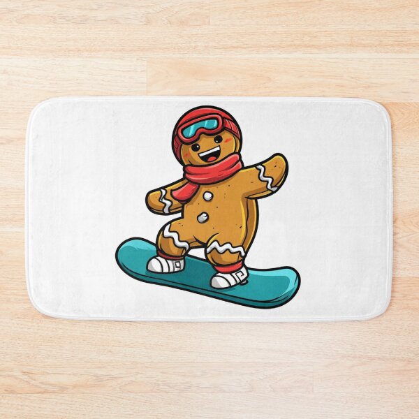 Item preview, Gingerbread Snowboarder  designed and sold by NicolasGlowArt.