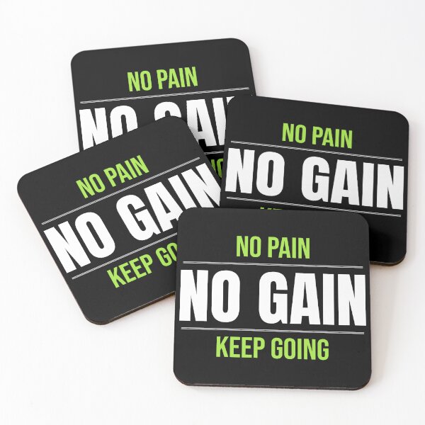 Item preview, No Pain No Gain Keep Going Gym Motivation designed and sold by Mrali9914.