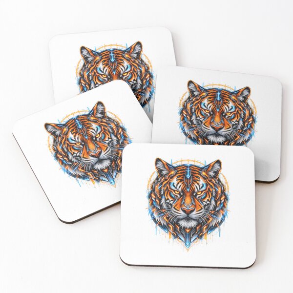 Item preview, Cyberpunk Tiger Neon Circuitry Futuristic Streetwear Art designed and sold by WOHAMMAD.