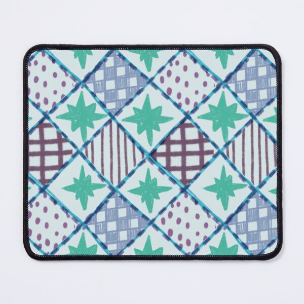 Item preview, Vintage Harlequin Patchwork Quilt with Stars and Dots designed and sold by LeelaLab.