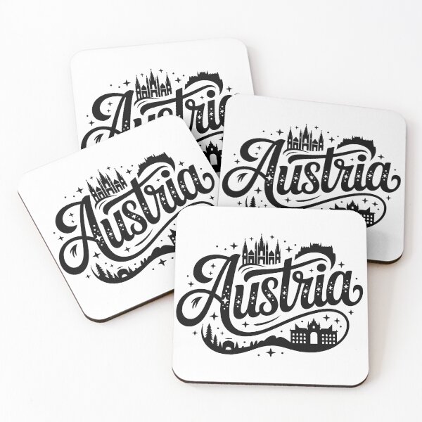 Item preview, Austria Script Lettering Alps Vienna Souvenir designed and sold by LoFizzy.