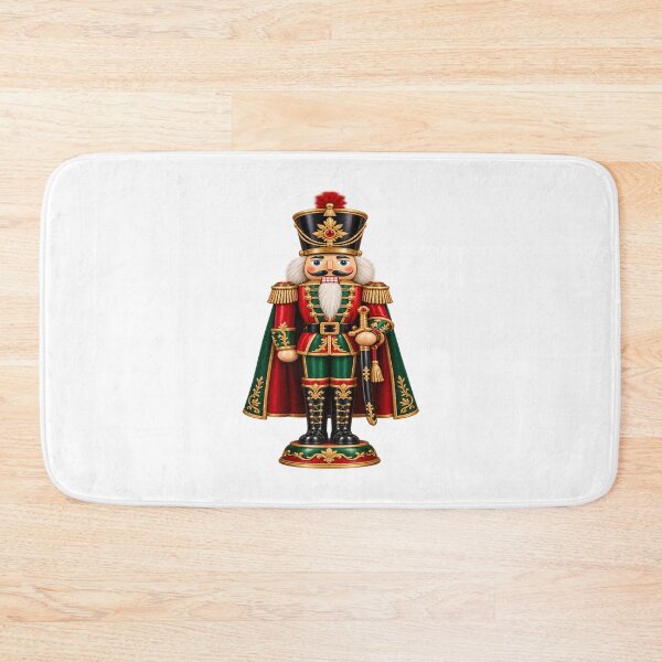 Item preview, Royal Christmas Nutcracker Soldier – Red Green and Gold Holiday Art designed and sold by Pixanova.