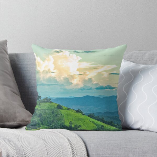 Item preview, Cloud Kingdom — Towering Sunset Clouds Over Green Hills, Chiang Mai Thailand designed and sold by Jomsunshine.