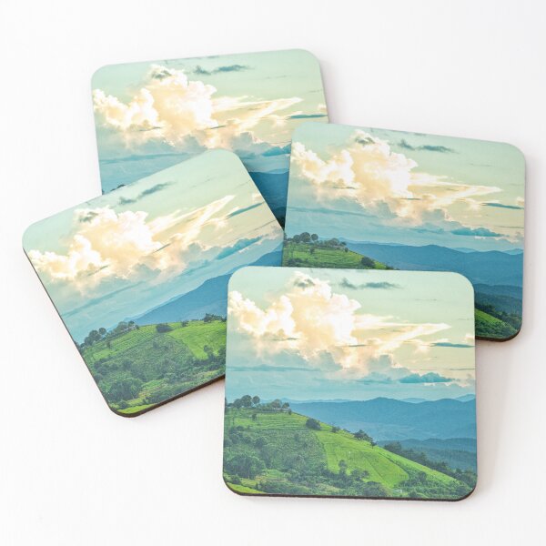 Item preview, Cloud Kingdom — Towering Sunset Clouds Over Green Hills, Chiang Mai Thailand designed and sold by Jomsunshine.