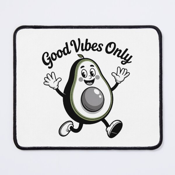 Item preview, Good Vibes Only Retro Cartoon Avocado Funny designed and sold by LoFizzy.