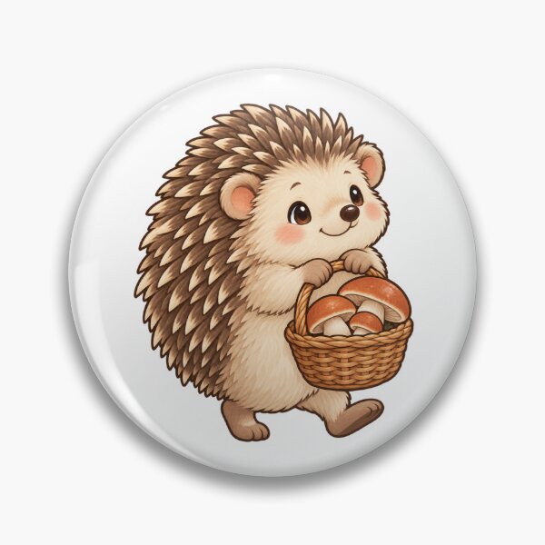 Artikelvorschau, Gemütlicher Igel sammelt Waldpilze entworfen und verkauft von MushroomHut.