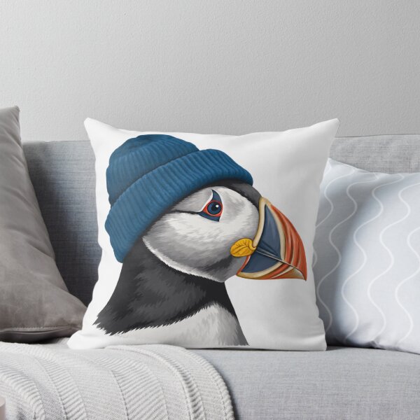 Item preview, Atlantic Puffin Wearing Beanie Retro Birding Outdoors designed and sold by crestwo-supply.