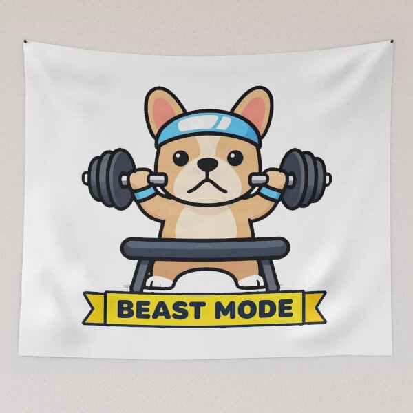 Item preview, French Bulldog Gym Workout Lifter designed and sold by Arc2020.