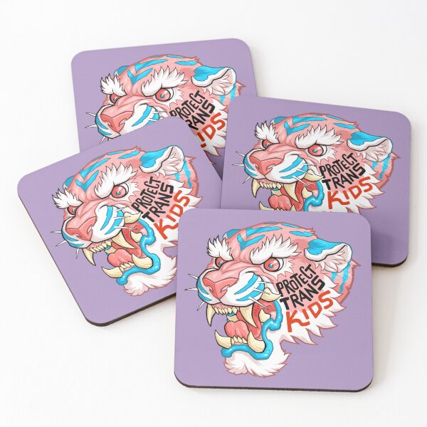 Item preview, PROTECT TRANS KIDS tiger head designed and sold by Varg Blacktatts.