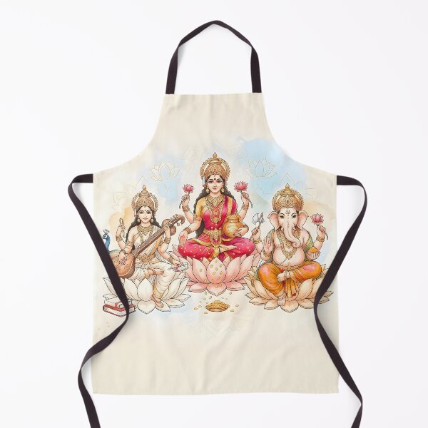 Item preview, Lakshmi Saraswati Ganesha Diwali Watercolor Art designed and sold by hutofdesigns.