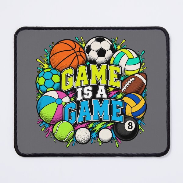 Item preview, Game Is a Game – Retro Varsity Sports Balls Graphic designed and sold by Aimetoi.