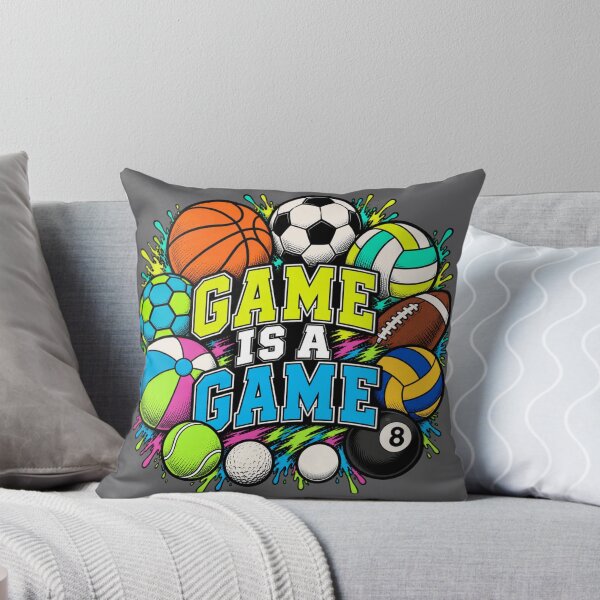 Item preview, Game Is a Game – Retro Varsity Sports Balls Graphic designed and sold by Aimetoi.