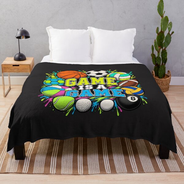 Item preview, Game Is a Game – Retro Varsity Sports Balls Graphic designed and sold by Aimetoi.