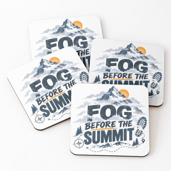 Item preview, fog before the submit, mountain wanderer, mountain mist, hiking trails designed and sold by TrueArtVibes.