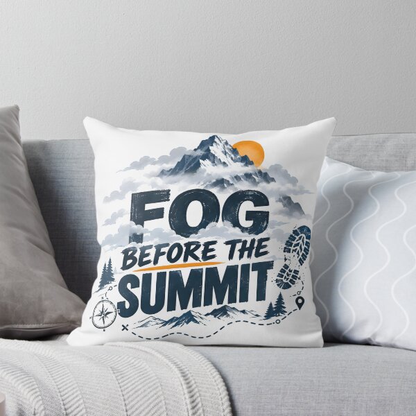 Item preview, fog before the submit, mountain wanderer, mountain mist, hiking trails designed and sold by TrueArtVibes.