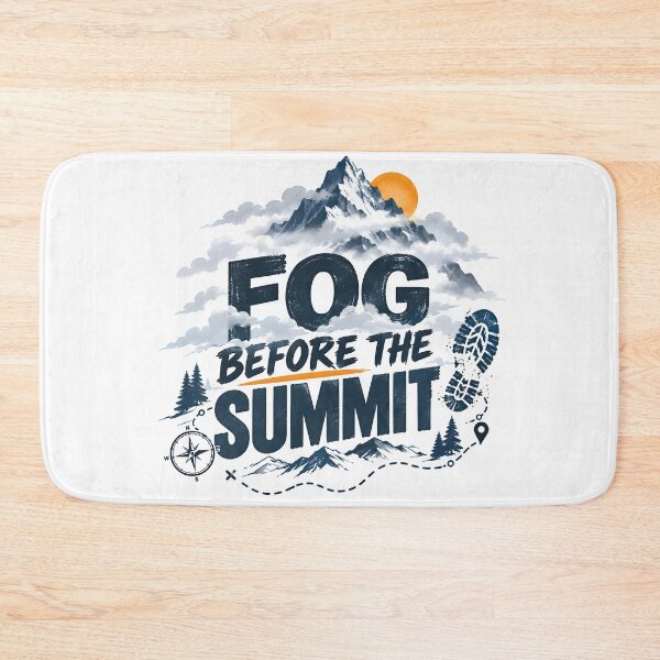 Item preview, fog before the submit, mountain wanderer, mountain mist, hiking trails designed and sold by TrueArtVibes.
