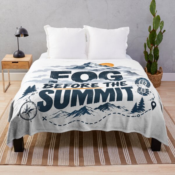 Item preview, fog before the submit, mountain wanderer, mountain mist, hiking trails designed and sold by TrueArtVibes.