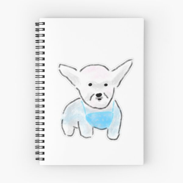 Item preview, White Puppy In Light Blue Bib designed and sold by raun.draw.