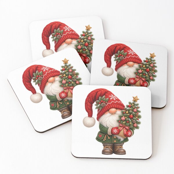 Item preview, Cute Christmas Gnome Holding a Festive Christmas Tree  designed and sold by Pixanova.