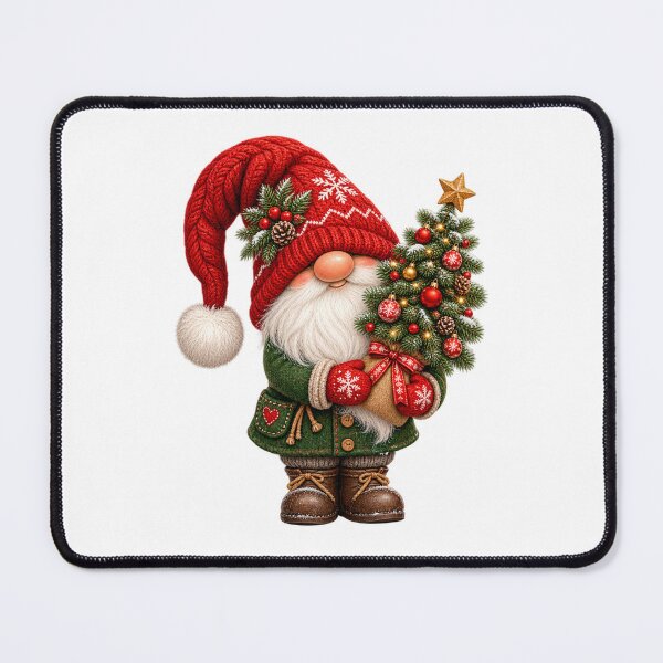Item preview, Cute Christmas Gnome Holding a Festive Christmas Tree  designed and sold by Pixanova.