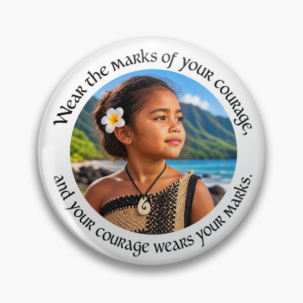Item preview, Marquesas Courage Proverb - Wear the marks of your courage | Pacific Art designed and sold by ShakaLife.org.