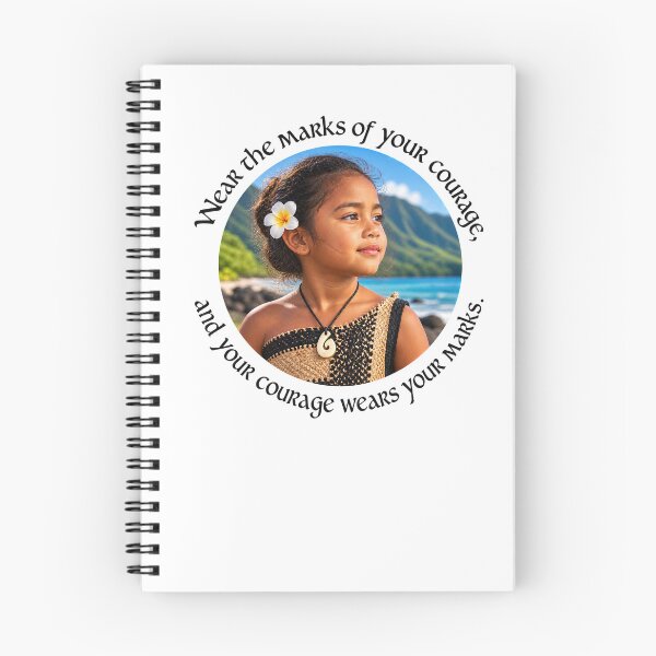 Item preview, Marquesas Courage Proverb - Wear the marks of your courage | Pacific Art designed and sold by ShakaLife.org.
