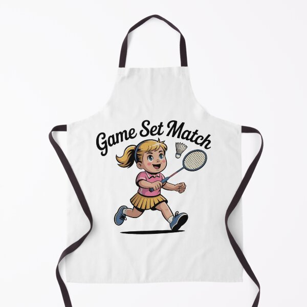 Item preview, Game Set Match Badminton Girl Retro Cartoon designed and sold by LoFizzy.
