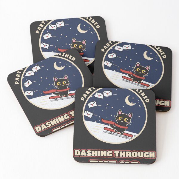 Item preview, Dashing Through the No Funny Introvert Christmas Cat designed and sold by somebasic.