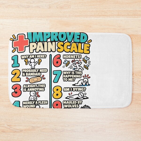 Item preview, Funny Improved Pain Scale Medical Healthcare Humor Design designed and sold by stmpdwrld.