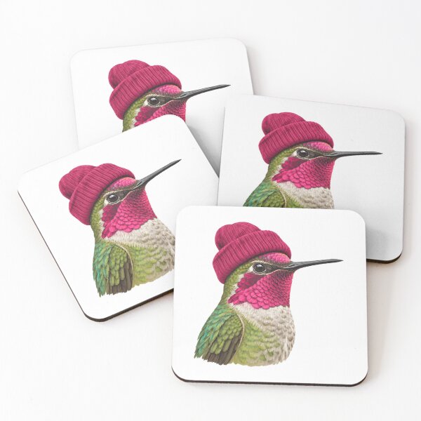 Item preview, Anna's Hummingbird Wearing a Beanie Retro Birding designed and sold by crestwo-supply.