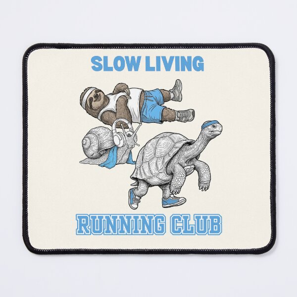 Item preview, Slow Living Running Club Sloth Galapagos Giant Tortoise Snail designed and sold by QuirkyGuacamole.