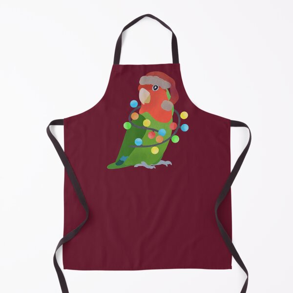 Item preview, Green Lovebird Christmas Illustration designed and sold by FandomizedRose.