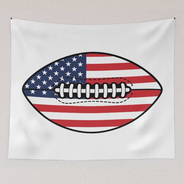 Item preview, American Flag Football - Patriotic Game Day Fan designed and sold by Marshallamoakohene.