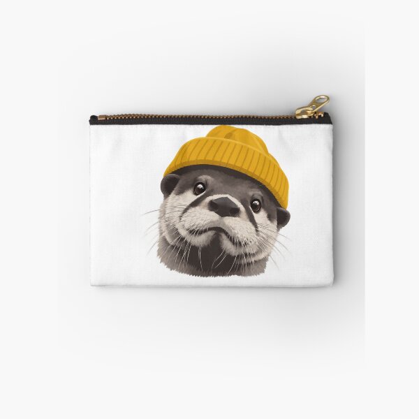 Item preview, Retro River Otter Wearing Yellow Beanie designed and sold by crestwo-supply.