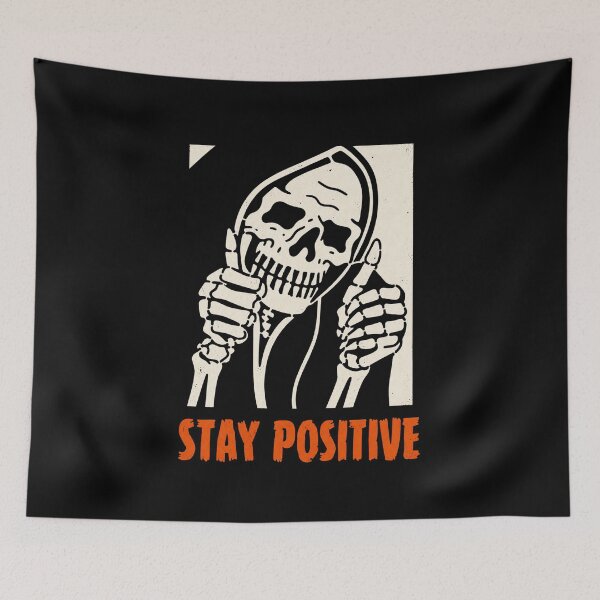 Item preview, Stay Positive Skeleton Thumbs Up designed and sold by VioletNance.