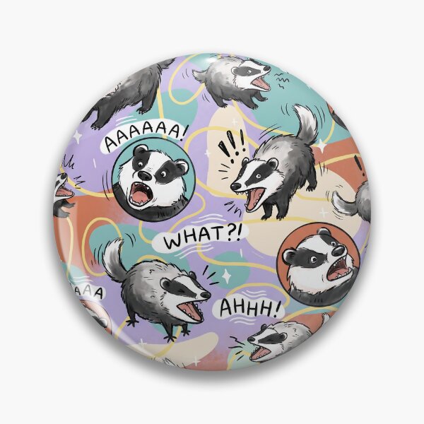 Item preview, Screaming Possum Meme Pattern – Funny Retro Trash Animal designed and sold by LexaArtworks.
