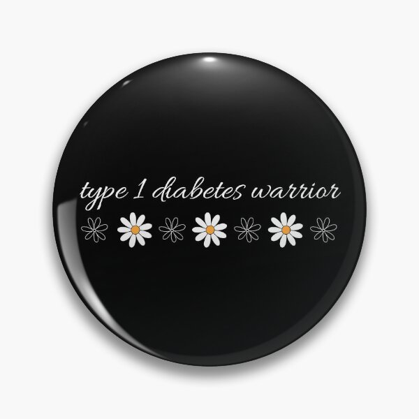 Item preview, Type 1 Diabetes Warrior White Font Retro Daisy Floral Meme designed and sold by kristy1003.