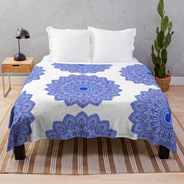 Item preview, Royal Blue Intricate Floral Mandala designed and sold by Nehahabib.