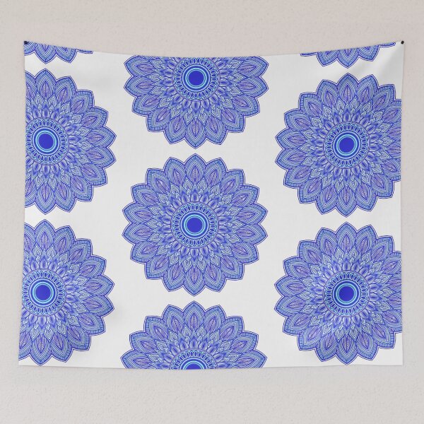 Item preview, Royal Blue Intricate Floral Mandala designed and sold by Nehahabib.
