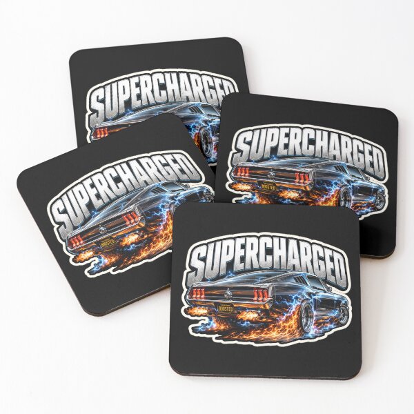 Item preview, Retro Muscle Car Racing Vintage Aesthetic Supercharged designed and sold by BeardWave.