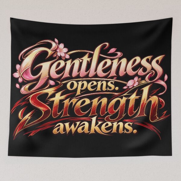 Item preview, Gentleness opens. Strength awakens.(Anime Ver.) designed and sold by MaxDreamsArt.