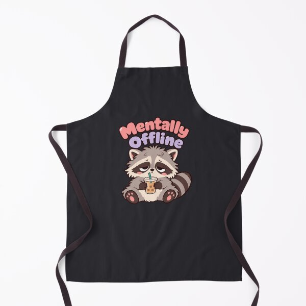 Item preview, Mentally Offline Tired Raccoon Iced Coffee Brain Fog Energy designed and sold by MavtM.