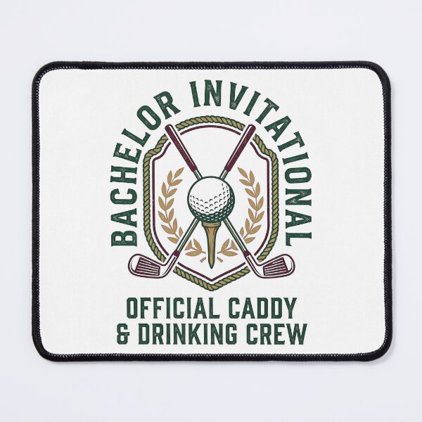 Item preview, Bachelor Invitational – Official Caddy & Drinking Crew Funny Golf Bachelor Party Vintage Badge Art designed and sold by Luminari Creations.